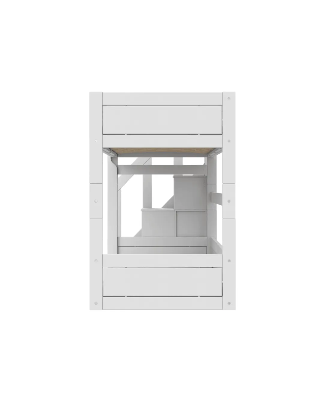 LIFETIME Kidsrooms - niskie łóżko piętrowe ze schodami White Standard LIFETIME Kidsrooms - niskie łóżko piętrowe ze schodami White Standard