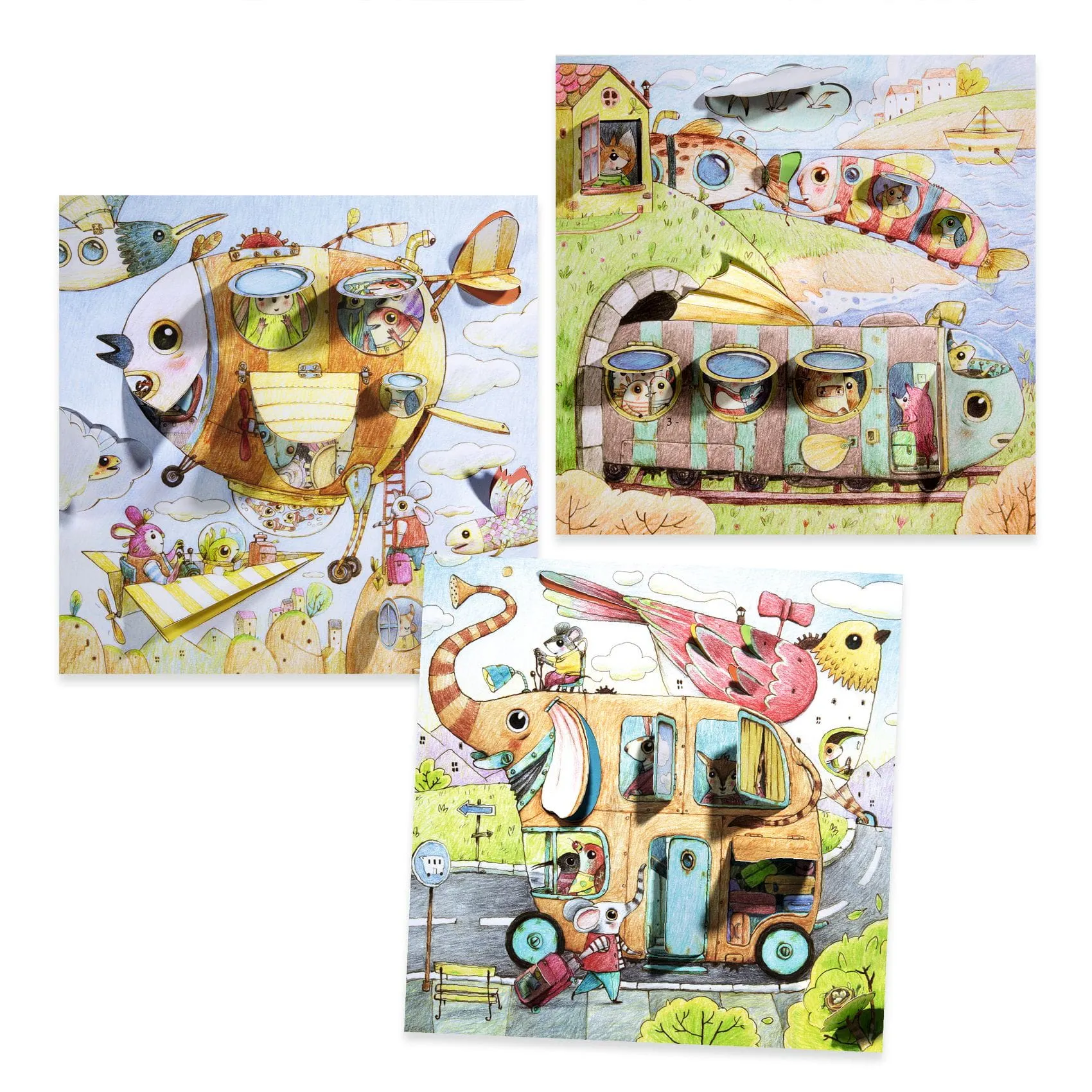 Djeco - kolorowanki z okienkami Malo