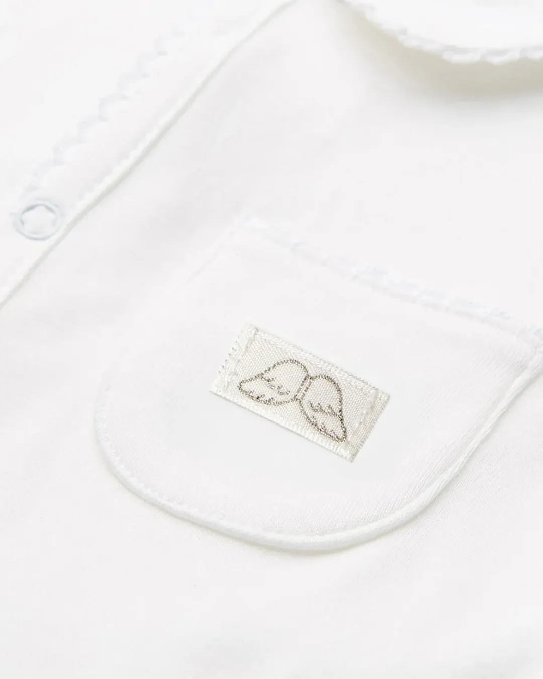 Pajacyk niemowlęcy Marie-Chantal Angel Wing Sleepsuit Biały Pajacyk niemowlęcy Marie-Chantal Angel Wing Sleepsuit Biały