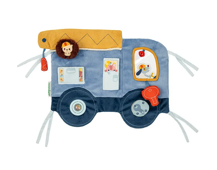 Lilliputiens - miękka tablica aktywizująca samochód Piesek Jules 3m+