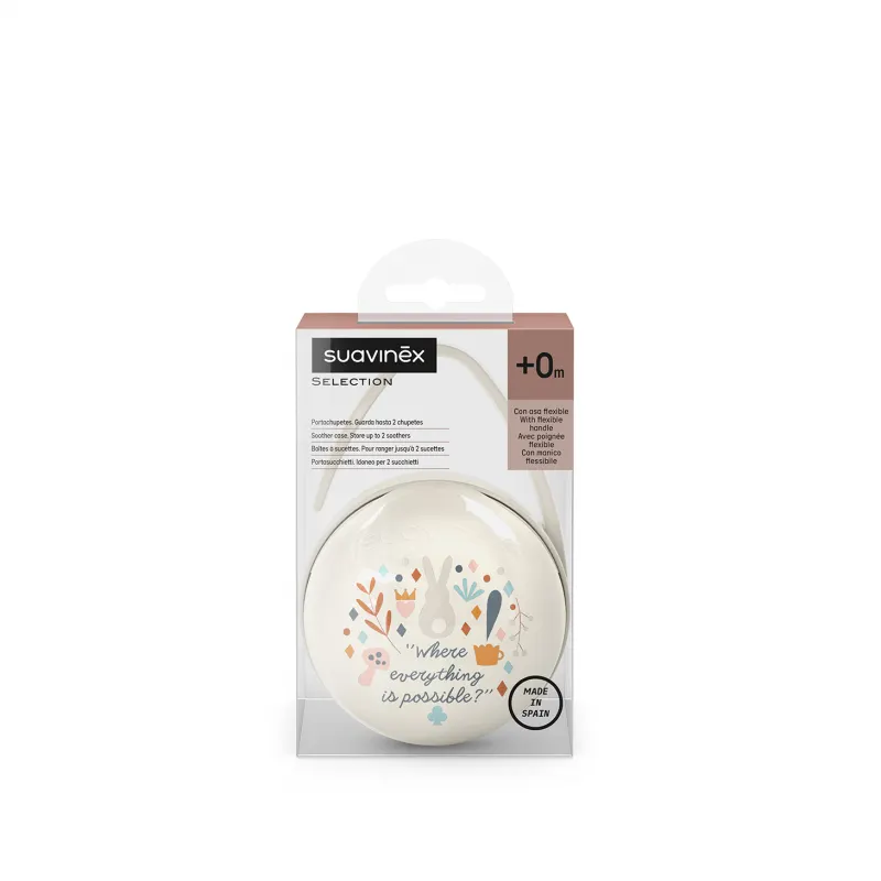 Suavinex - podwójne etui na smoczki Wonderland beżowe Suavinex - podwójne etui na smoczki Wonderland beżowe