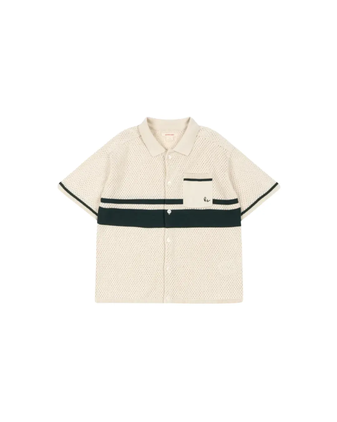 Konges Sløjd - dzianinowa koszulka polo Hai Knit Shirt GOTS Pine Grove Konges Sløjd - dzianinowa koszulka polo Hai Knit Shirt GOTS Pine Grove