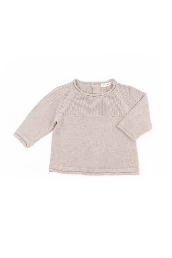 Bamboom - bambusowy sweter dla niemowlaka kamelowy