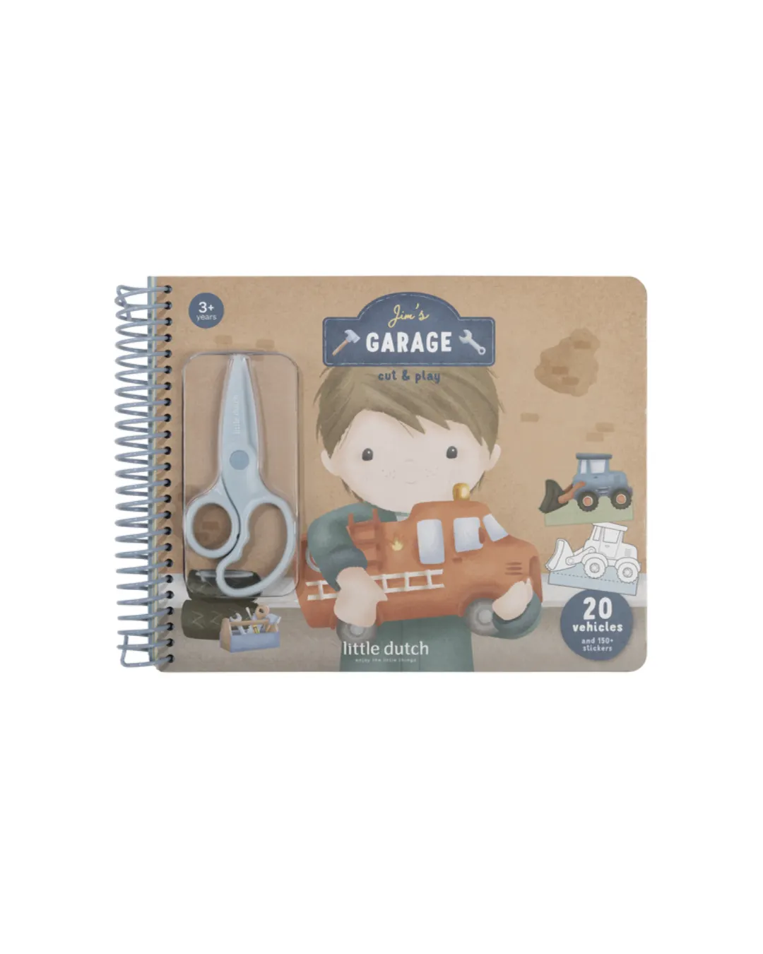 Little Dutch - kreatywny zeszyt z nożyczkami Jim & Friends Little Dutch - kreatywny zeszyt z nożyczkami Jim & Friends