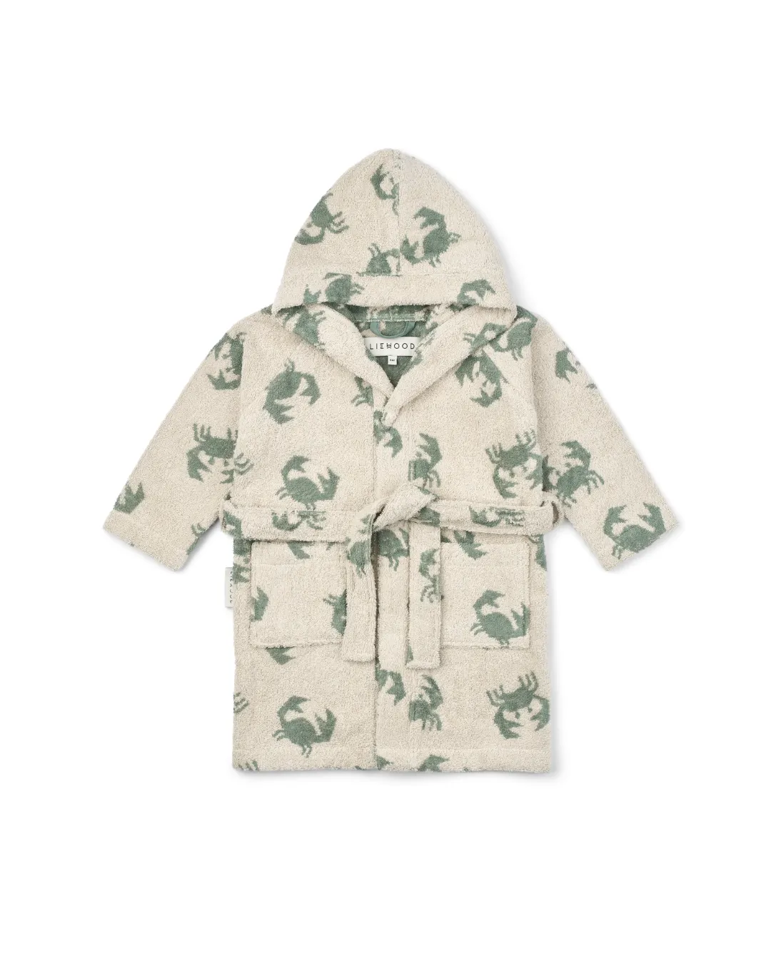 Liewood - szlafrok dziecięcy Lilana Yarn Dyed Bathrobe Crab Sandy