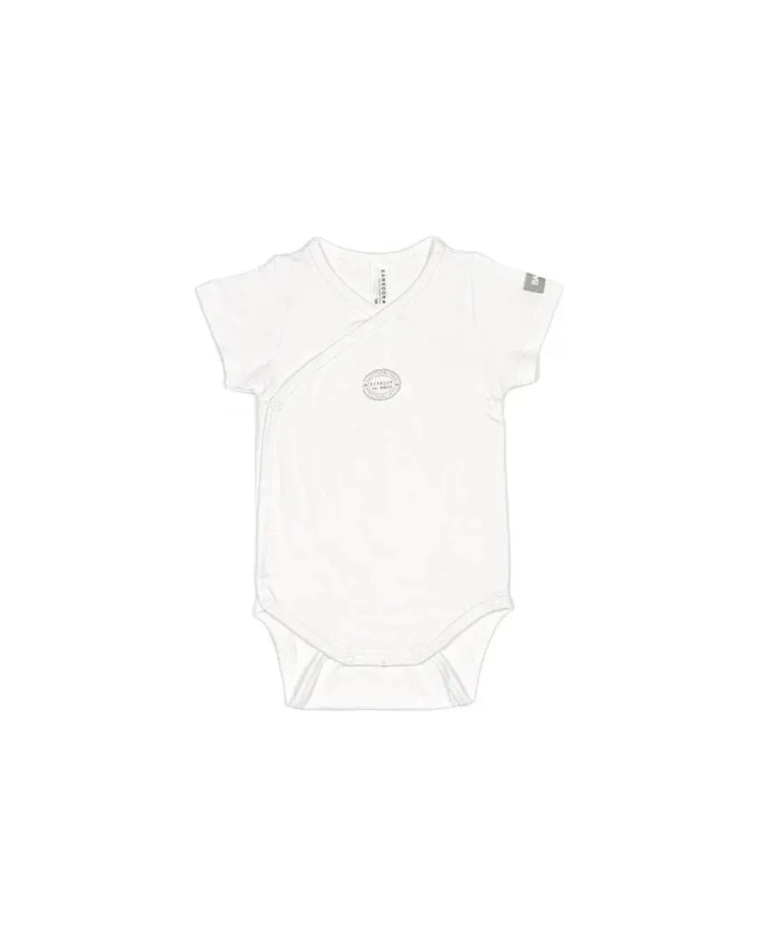 Bamboom - bambusowe body kopertowe z krótkim rękawem białe