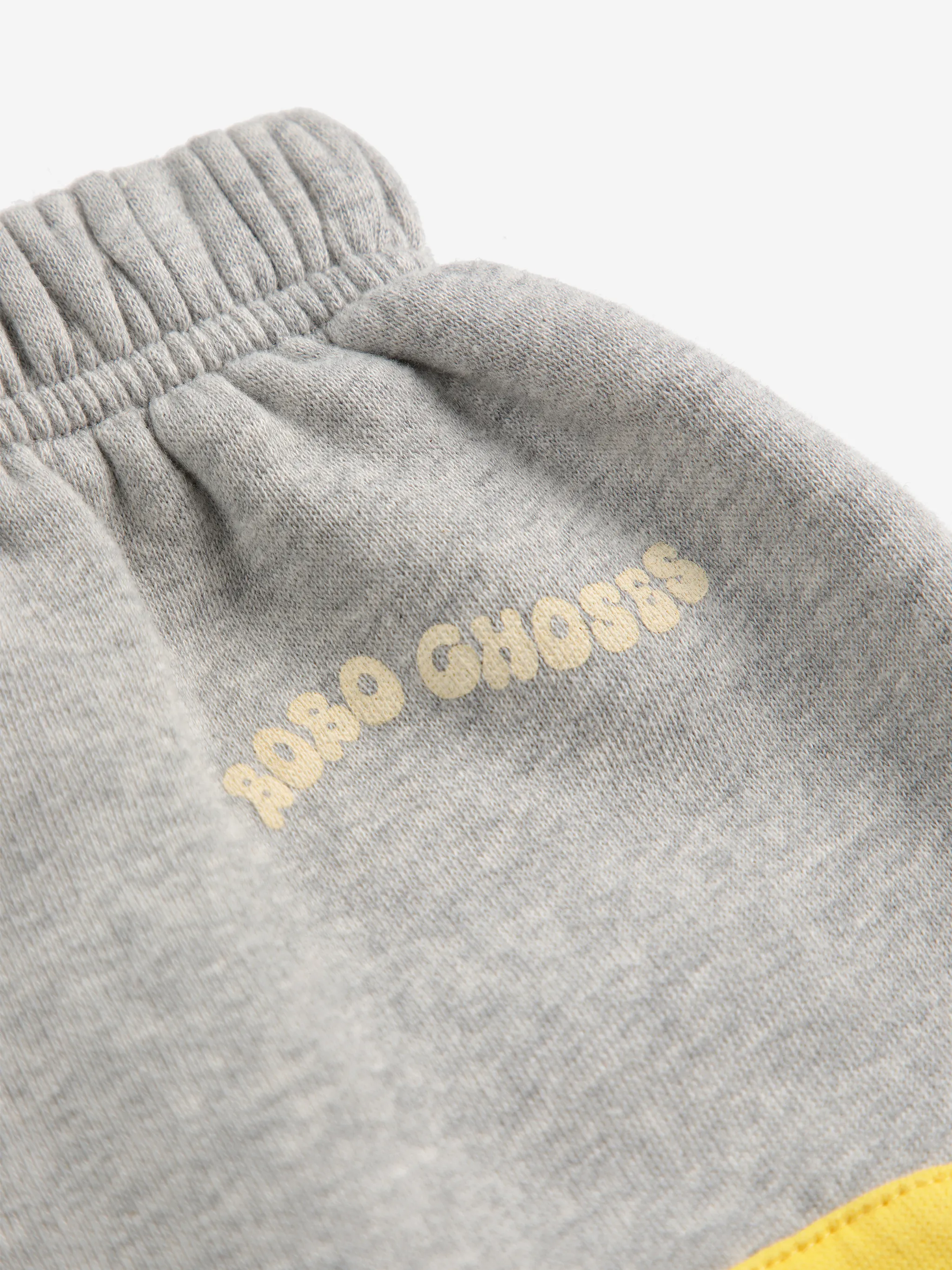 BOBO CHOSES - spodnie do joggingu z łatami na kolanach heather grey melanżowo-szare BOBO CHOSES - spodnie do joggingu z łatami na kolanach heather grey melanżowo-szare