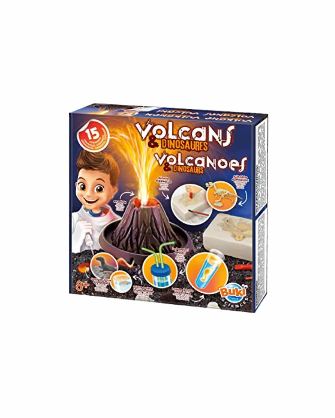 Buki - zestaw 15 eksperymentów wulkany i dinozaury