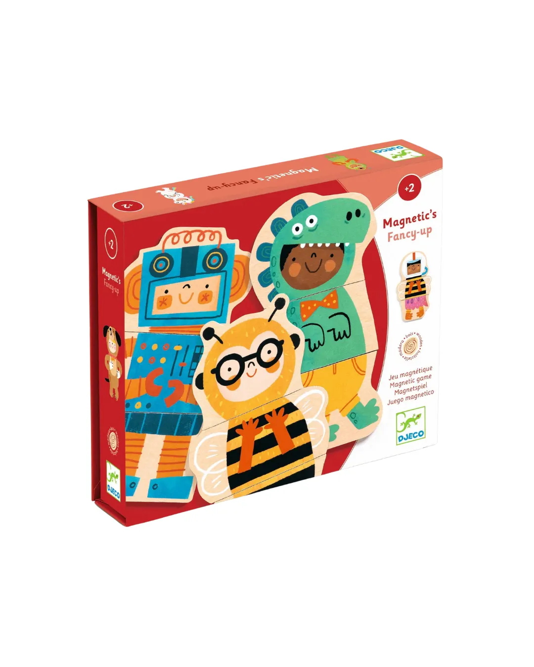 Djeco - drewniane puzzle magnetyczne Kostiumy