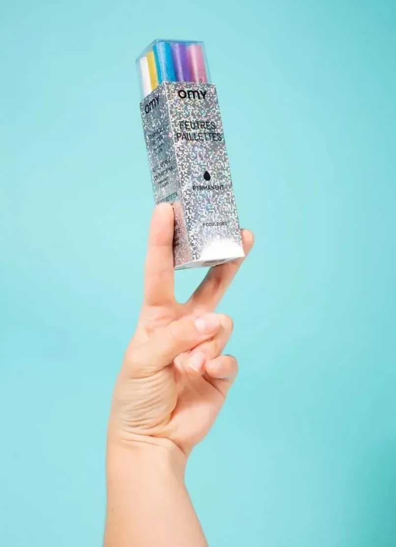 Omy - brokatowe flamastry 9 sztuk Omy - brokatowe flamastry 9 sztuk