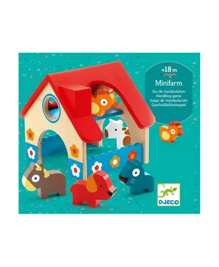 Djeco - drewniana zabawka mini farma Djeco - drewniana zabawka mini farma
