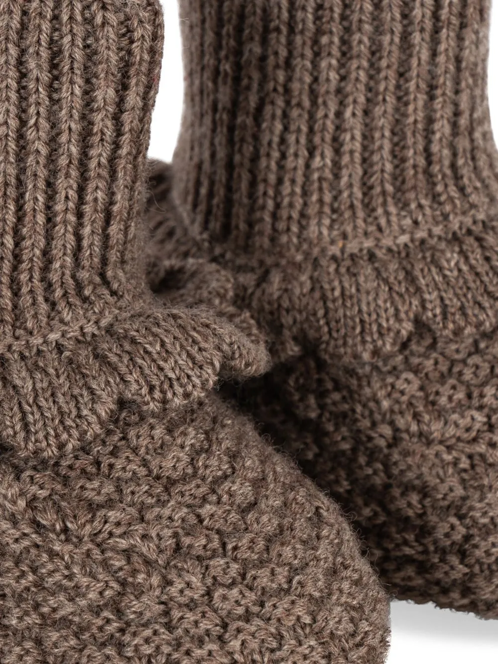 Konges Sløjd - wełniane buciki niemowlęce Fruity Booties Bunny Brown Melange