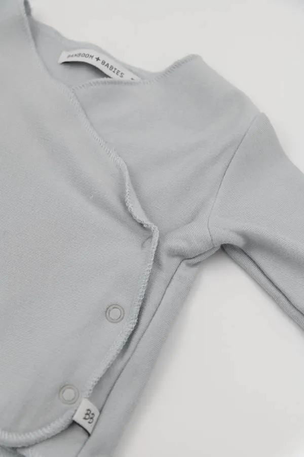 Bamboom - bluzka kaftanik dla noworodka Pure 1 miesiąc niebieska