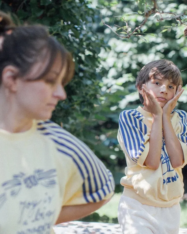 BOBO CHOSES - bluza dziecięca z rękawem 3/4 i napisem Joy Is A Wrapping Gift Light yellow BOBO CHOSES - bluza dziecięca z rękawem 3/4 i napisem Joy Is A Wrapping Gift Light yellow