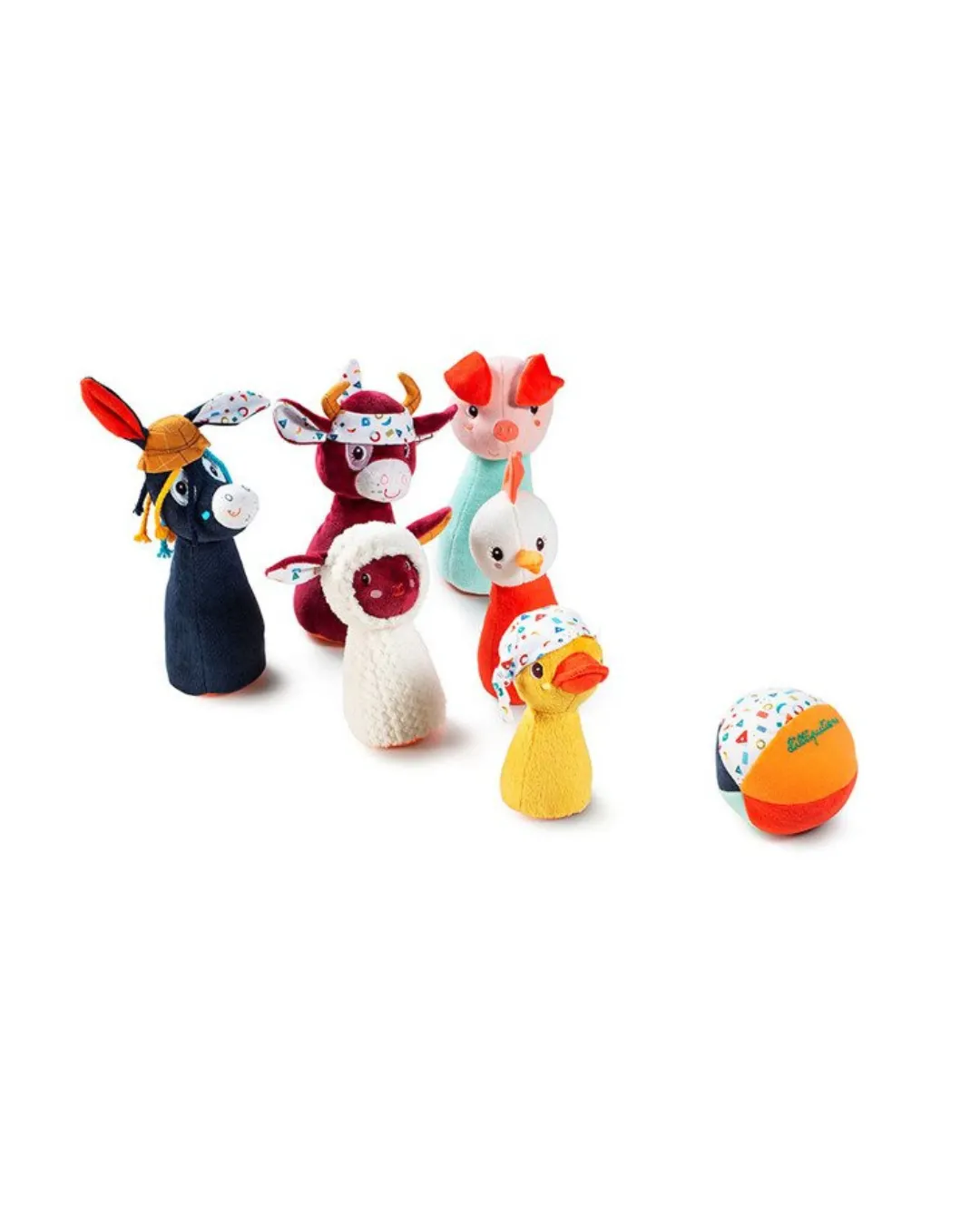 Lilliputiens - miękkie kręgle zabawki z piłką dzwoneczkiem Farma Lilliputiens - miękkie kręgle zabawki z piłką dzwoneczkiem Farma