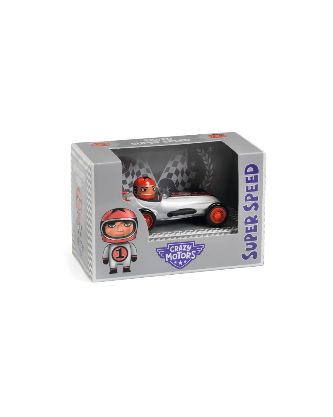 Djeco - Autko CRAZY MOTORS Silver Super Speed Djeco - Autko CRAZY MOTORS Silver Super Speed