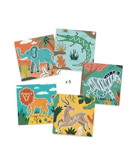 Djeco - szablony do odrysowywania dla dzieci dzikie zwierzęta Djeco - szablony do odrysowywania dla dzieci dzikie zwierzęta