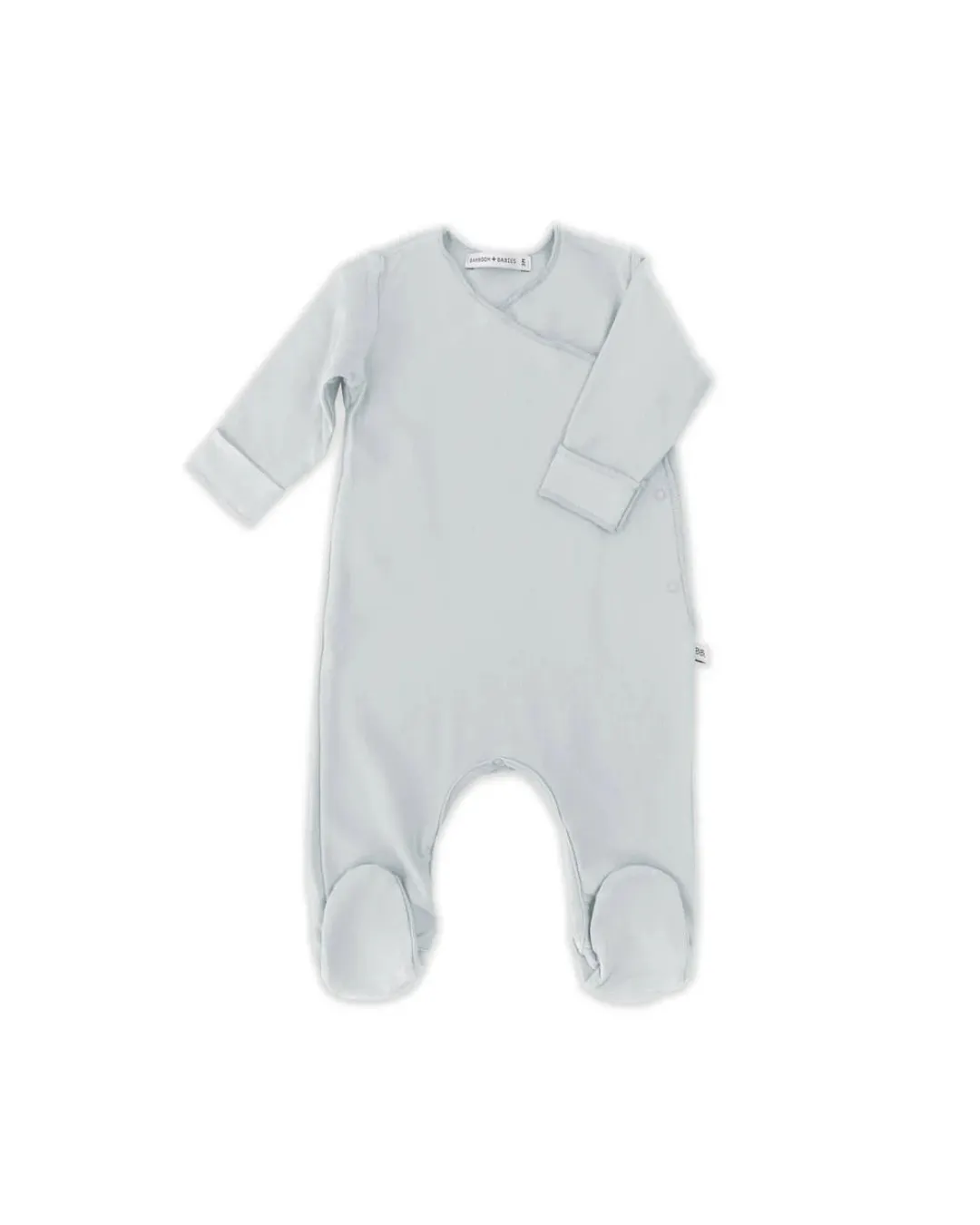 Bamboom - bambusowy pajacyk niemowlęcy ze stópkami Pure niebieski