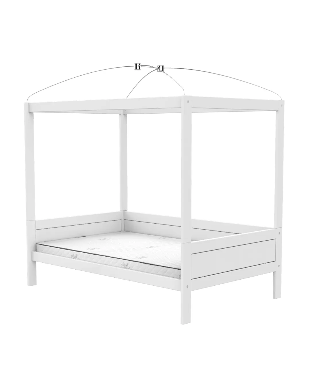 LIFETIME Kidsrooms - łóżko z baldachimem Four Poster 120x200 cm White Premium LIFETIME Kidsrooms - łóżko z baldachimem Four Poster 120x200 cm White Premium