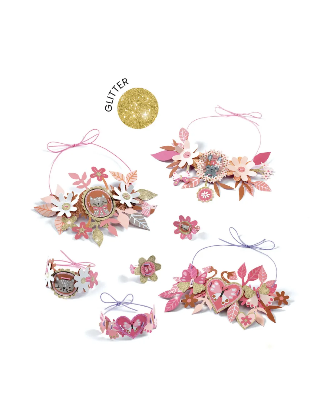 Djeco - zestaw zrób to sam - biżuteria Brokat Medialiony Djeco - zestaw zrób to sam - biżuteria Brokat Medialiony