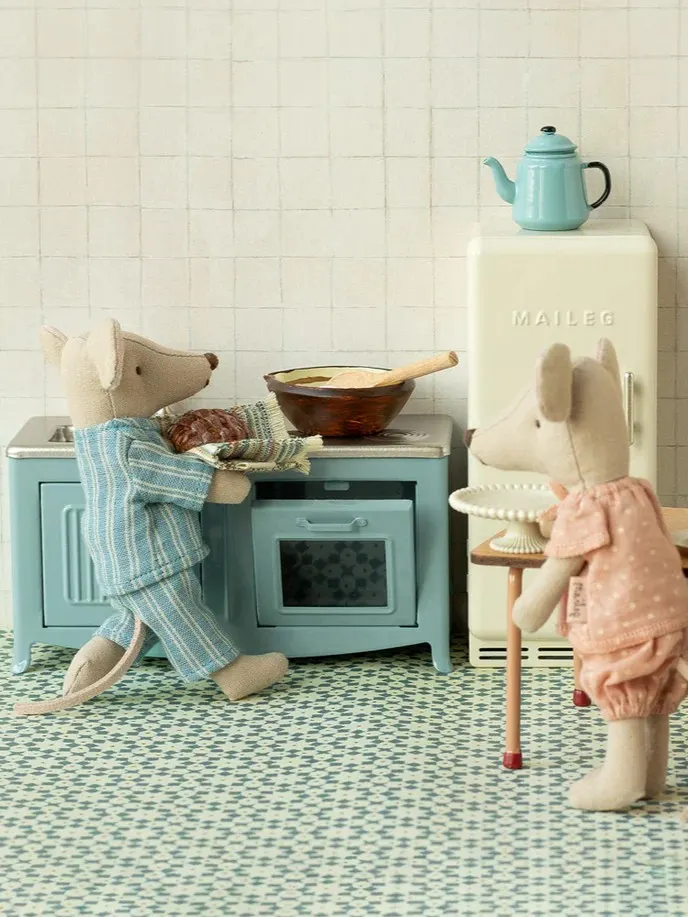 Maileg - kuchnia metalowa dla myszek Blue