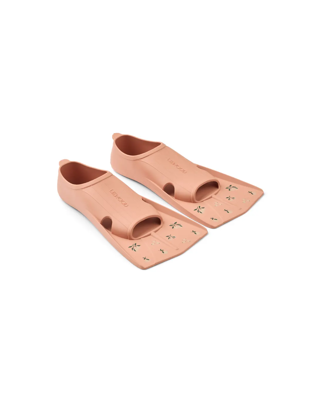 Liewood - klasyczne płetwy pływackie Gustav Printed Peach / Tuscany rose