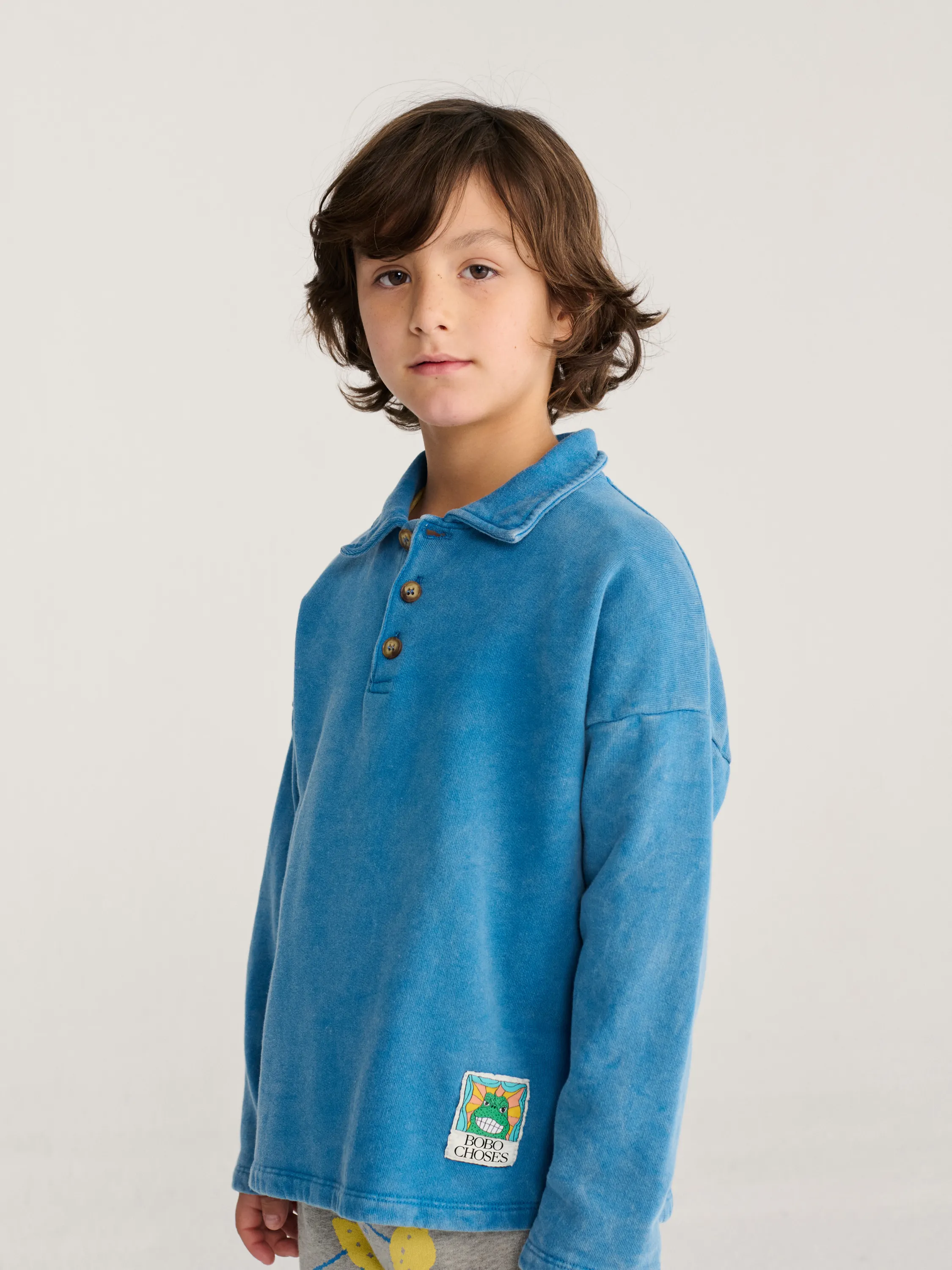 BOBO CHOSES - Bluza dziecięca Beast Tag Polo Sweatshirt BOBO CHOSES - Bluza dziecięca Beast Tag Polo Sweatshirt