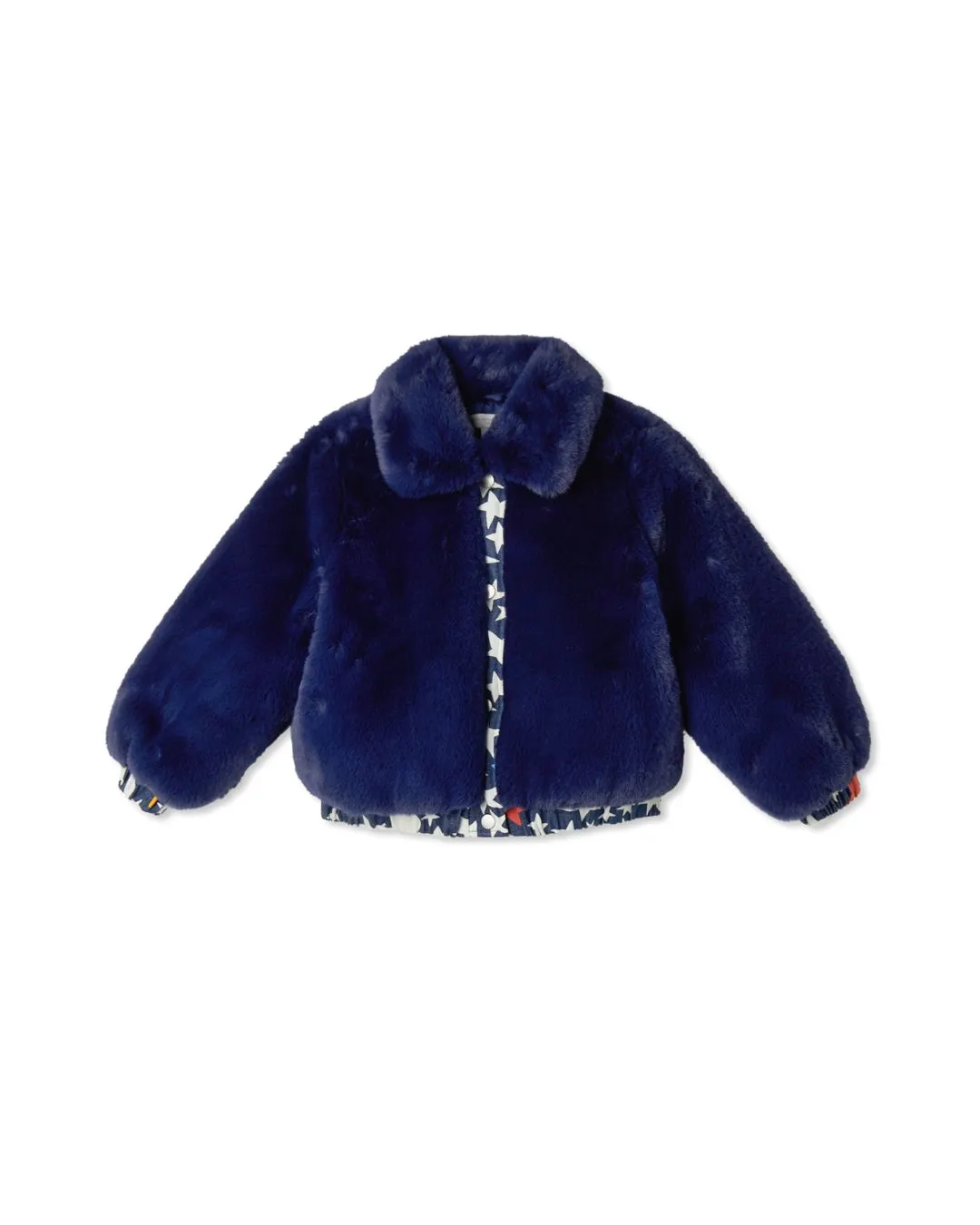 Sztuczne futro z podszewką Stella McCartney w gwiazdki