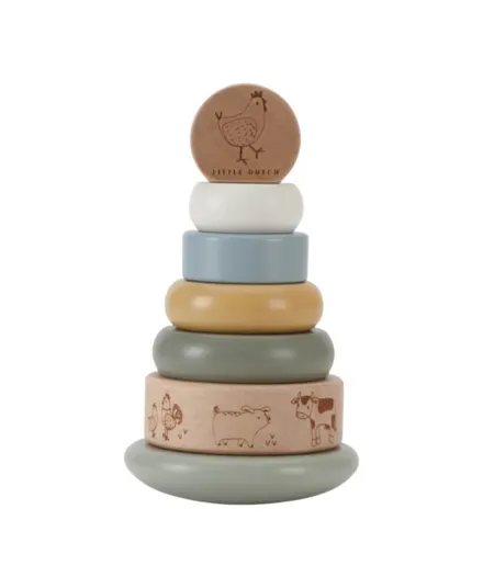 Little Dutch - drewniana układanka piramida Little Farm