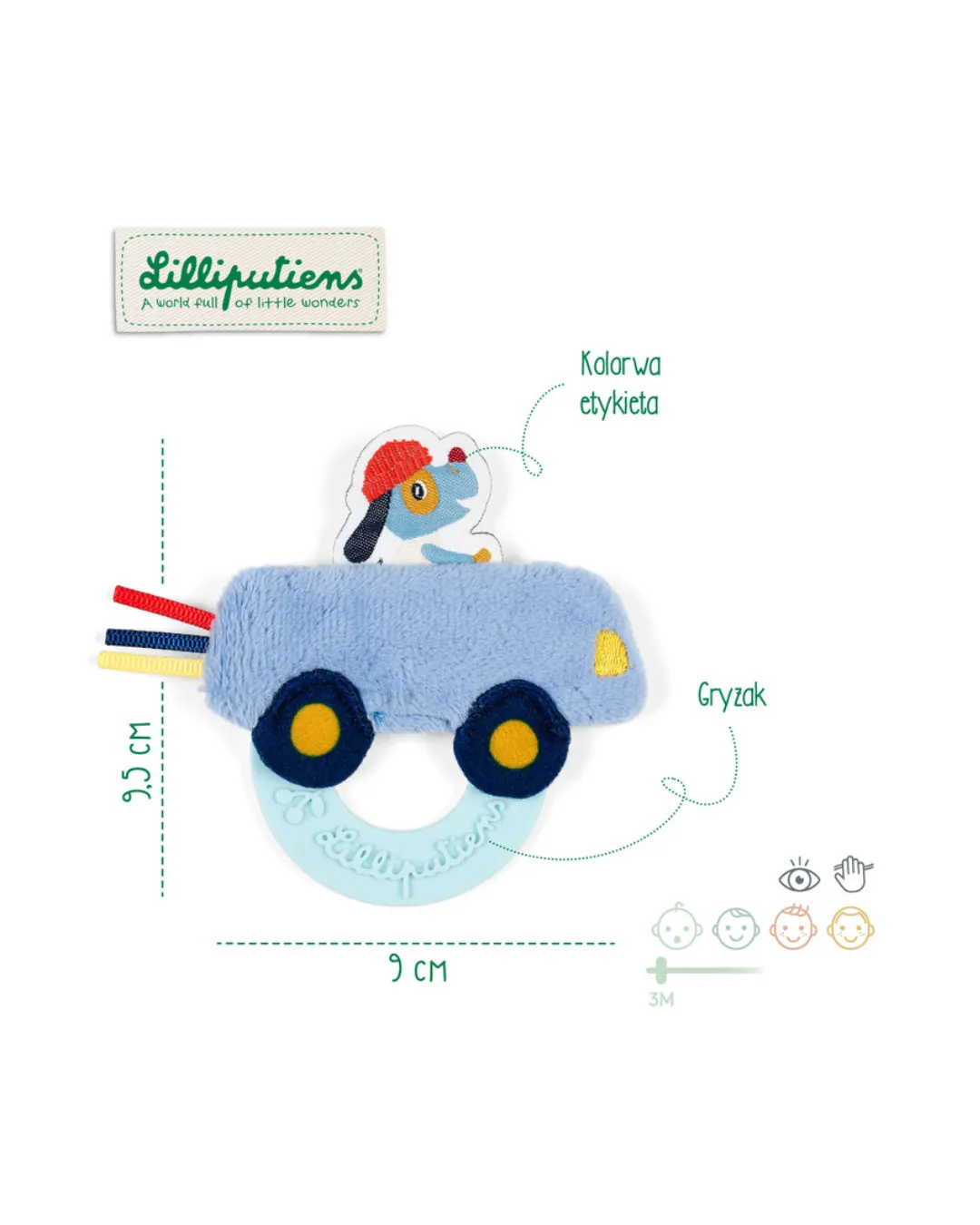 Lilliputiens - Gryzak sensoryczny Piesek Jules Lilliputiens - Gryzak sensoryczny Piesek Jules