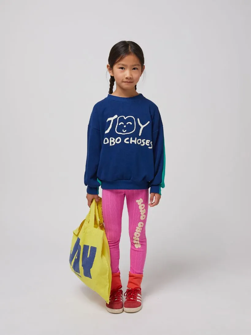 BOBO CHOSES - bluza dziecięca Smiling z uśmiechem navy blue granatowa