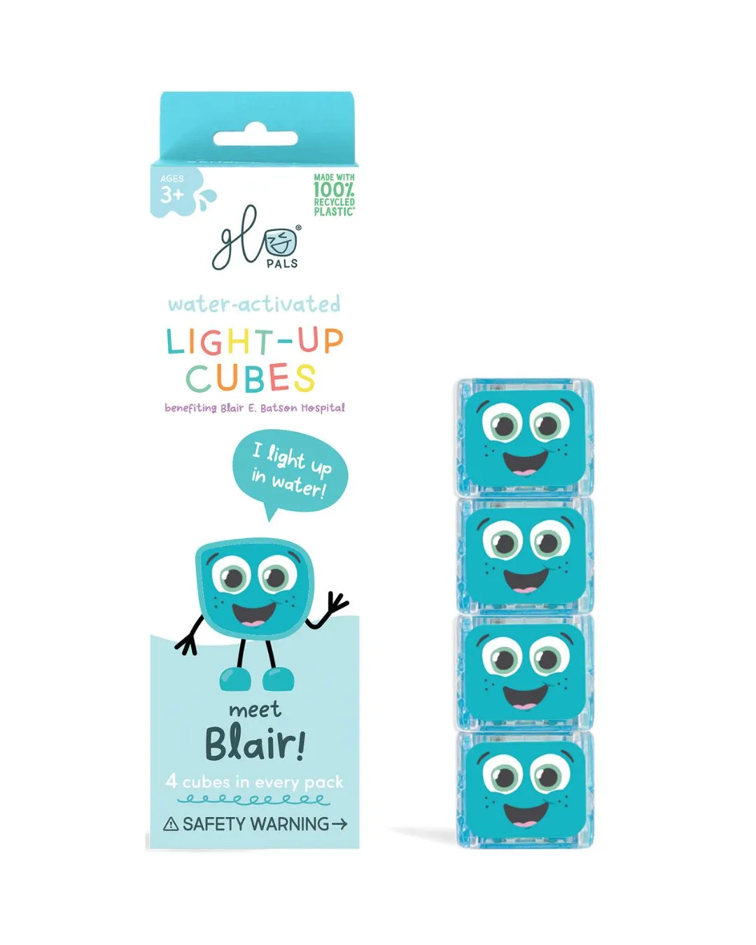 Glo Pals - zabawka do kąpieli turkusowe kostki sensoryczne świecące w wodzie Blair Glo Pals - zabawka do kąpieli turkusowe kostki sensoryczne świecące w wodzie Blair