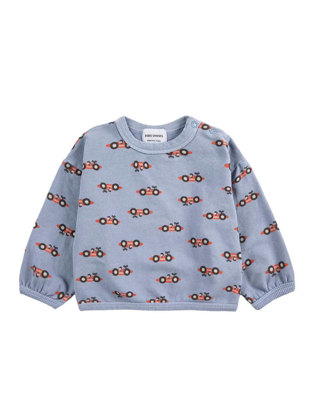 Bobo Choses - bluza niemowlęca All Over Sweatshirt Race Car