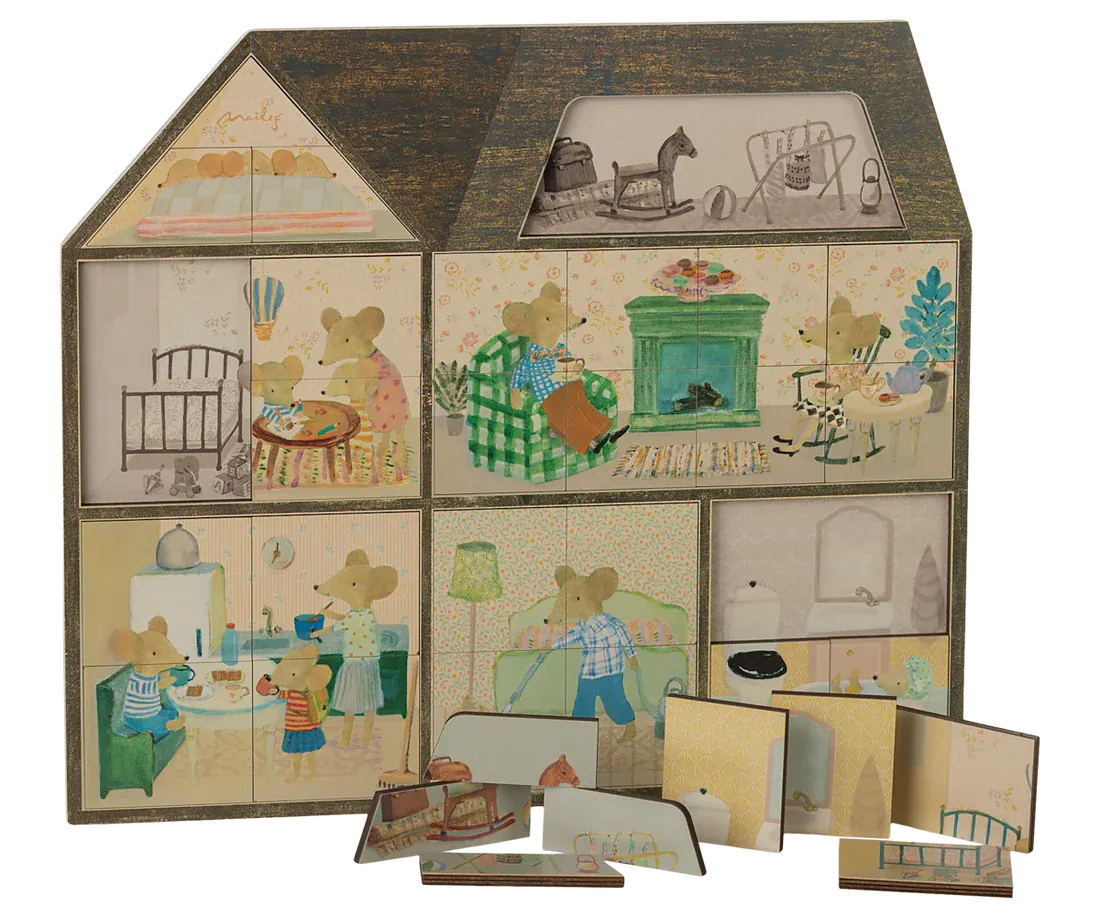 Maileg - puzzle Farmhouse z mysią dziurą Maileg - puzzle Farmhouse z mysią dziurą