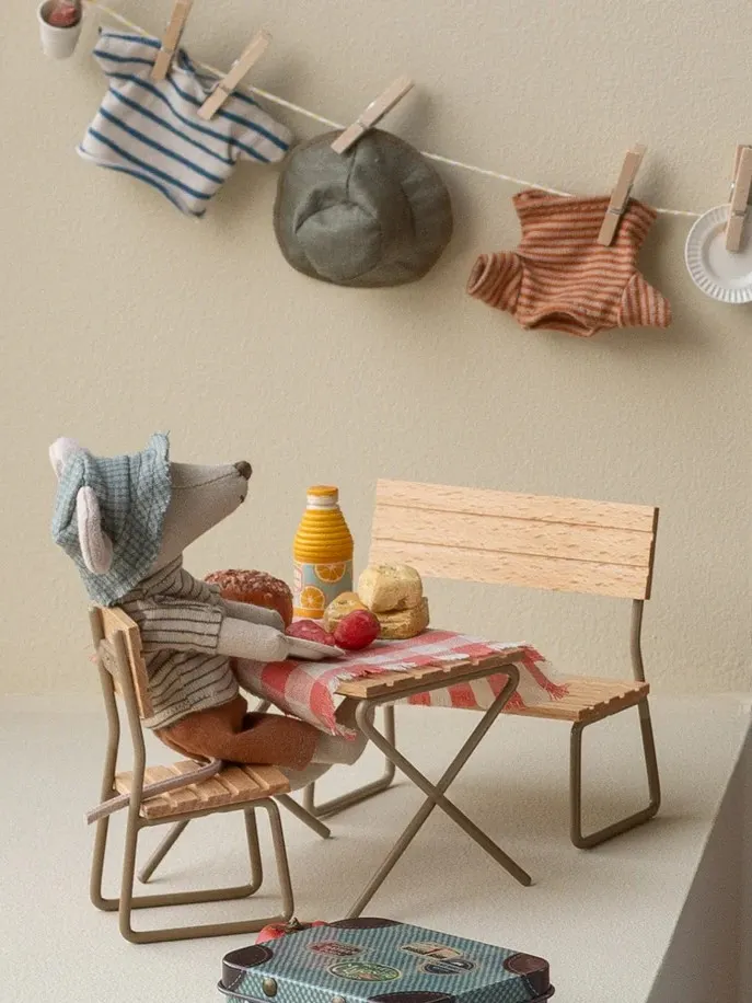 Maileg - Myszka wędrowna Starszy Brat - cienkie paski Maileg - Myszka wędrowna Starszy Brat - cienkie paski