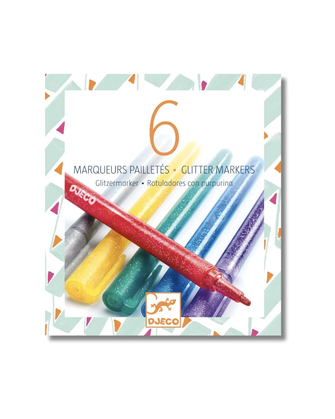 Djeco - brokatowe mazaki dla dzieci 6 kolorów Djeco - brokatowe mazaki dla dzieci 6 kolorów