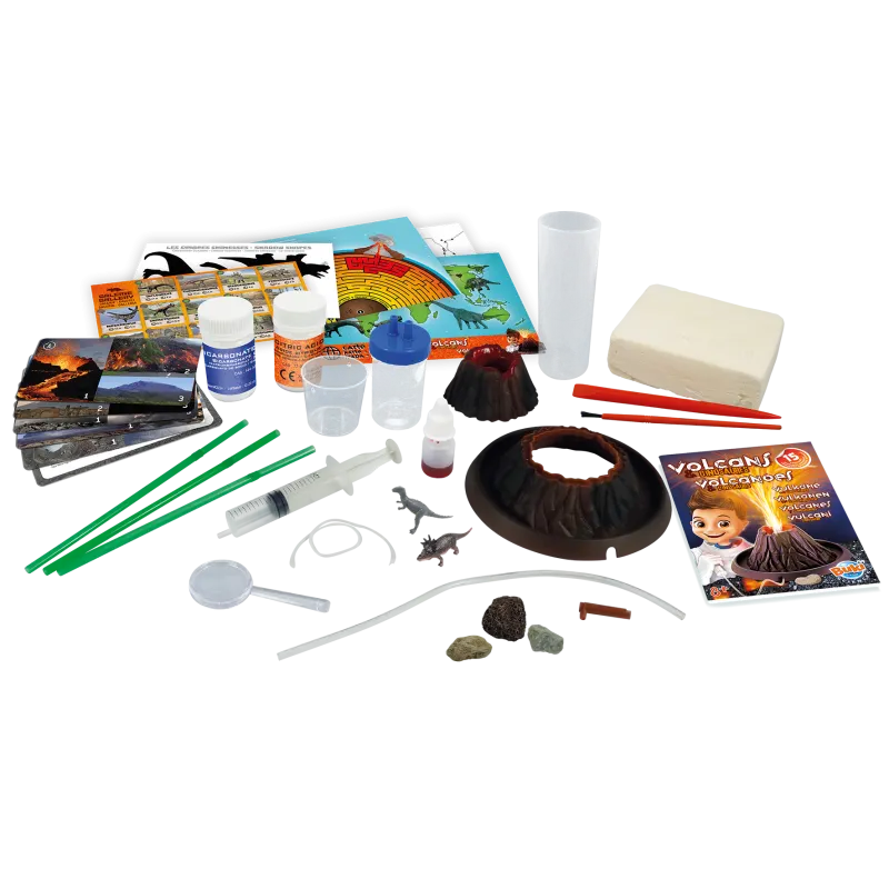 Buki - zestaw 15 eksperymentów wulkany i dinozaury