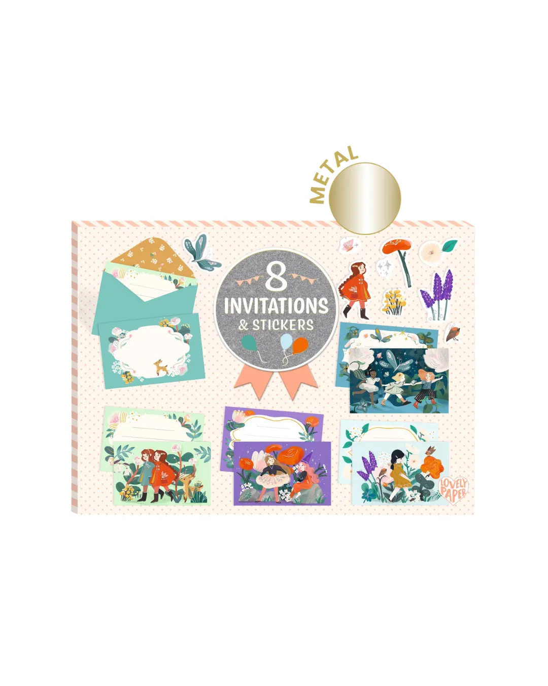 Djeco - zestaw do tworzenia zaproszeń Przyjaciółki Djeco - zestaw do tworzenia zaproszeń Przyjaciółki