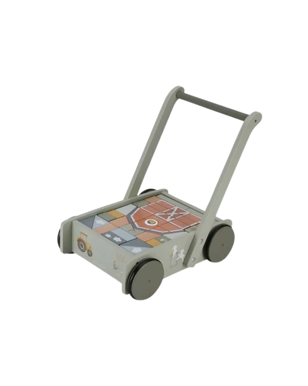 Little Dutch - wózek do pchania z klockami Little Farm